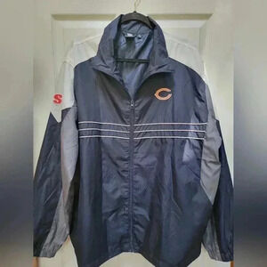 NFL Team Apparel Chicago Bears Men's Zip Up  Lightweight Jacket Size XL